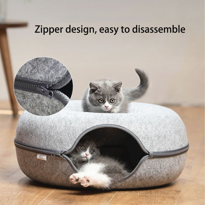 Whisker Wonderland: Purrfect Play Tunnel and Cozy Cat Bed