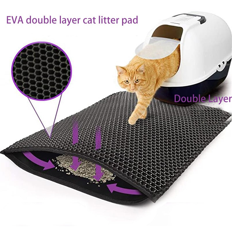 AquaGuard LitterMate: Waterproof Double-Layer Litter Mat