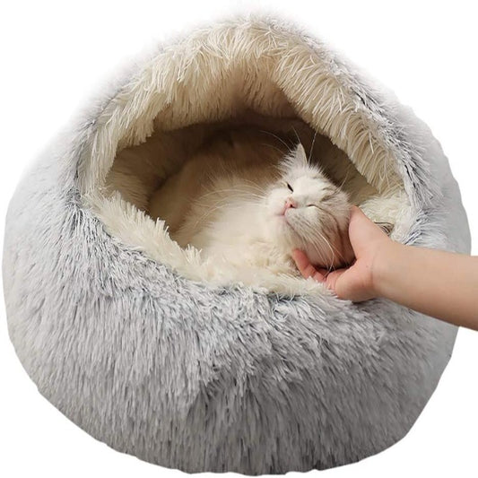 SnugglePaws Oasis: Plush Donut Bed
